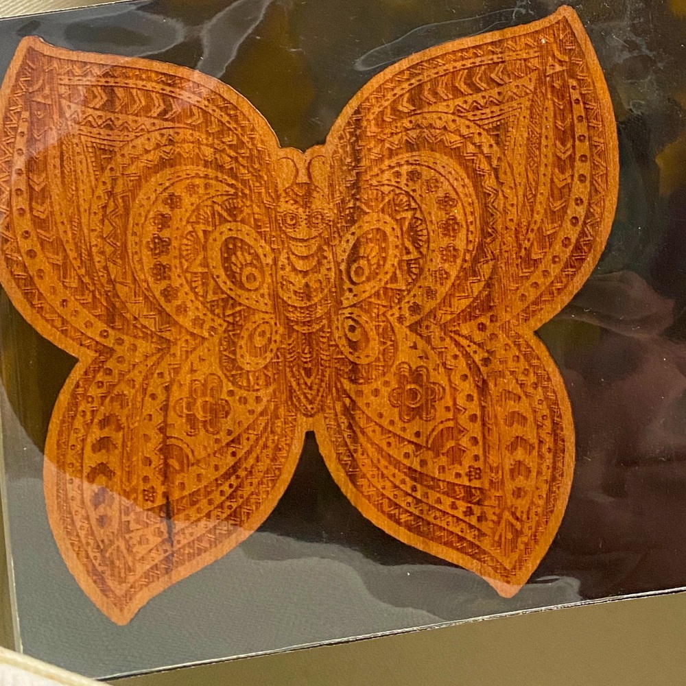 Dust City NWT Butterfly Wood Sustainable Sticker Made in USA